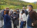Sopralluogo su ponte Lenzino ministra De Micheli, presidente Provincia Piacenza, Barbieri e assessori regionali Priolo e Corsini.jpg
