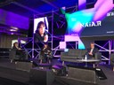 L'intervento dell'assessore Paola Salomoni sul palco del forum NAIAR