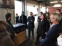 La delegazione regionale durante la visita