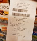 Foto dello scontrino