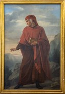 Immagine dipinto Dante che parte per l'esilio, Andrea Basteghi