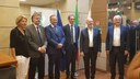 Il presidente Bonaccini e l'assessore Colla insieme ai Rettori degli atenei emiliano-romagnoli