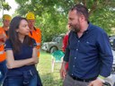 assessore Priolo e il sindaco Fabrizio Corti (Baiso)