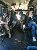 Il sorvolo sulle aree colpite