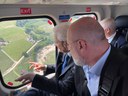 Mattarella e Bonaccini in volo sui territori alluvionati
