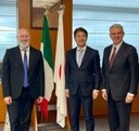 Presidente Bonaccini, Governatore Ibaraki Oigawa, Ambasciatore Benedetti
