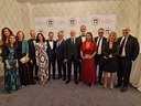 La delegazione dell'Emilia-Romagna invitata dalla Niaf, con, fra gli altri, Guido Barilla, Nicola Bertinelli (Consorzio Parmigiano Reggiano), Claudio Biondi (Consorzio tutela Lambrusco), gli chef Gianluca Gorinini e Michele Massari,  Elena Leti (Aeroporto Bologna)