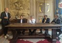 Incontro a Faenza: Bonaccini, Guberti, Gentiloni, De Pascale, Isola