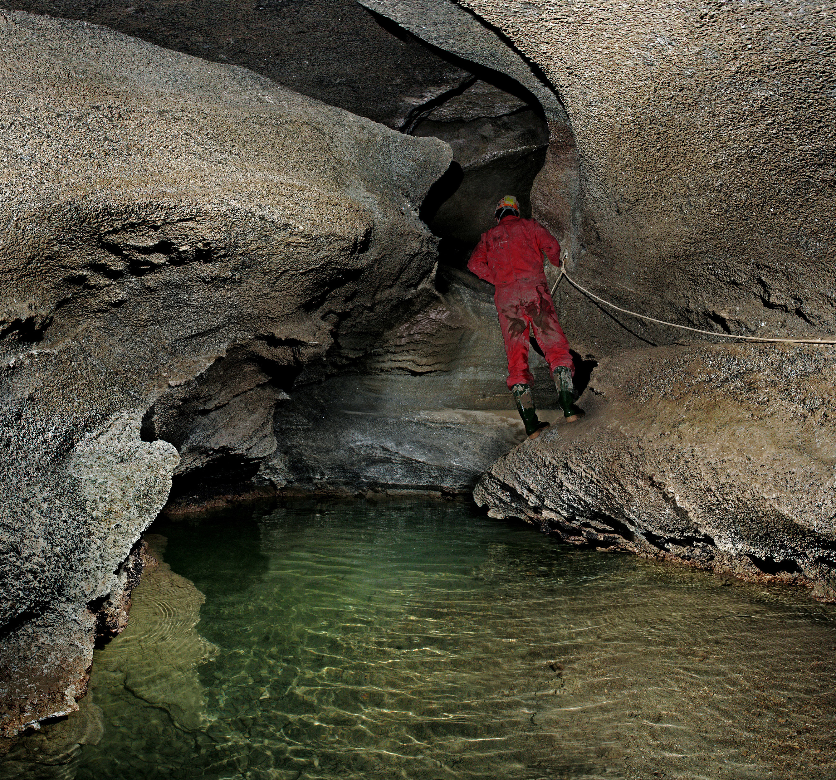 Ramo attivo nella Grotta Risorgente del Rio Basino - Vena del Gesso romagnola