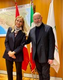 Il presidente Bonaccini e l'ambasciatrice Monika Schmutz Kirgoz