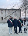 Bonaccini durante la visita a Forlì con il  sindaco di Vimercate