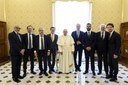 La delegazione del Tour de France che questa mattina ha incontrato Papa Francesco