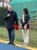 Bonaccini e sindaca Gambettola Letizia Bisacchi - inaugurazione polo sportivo