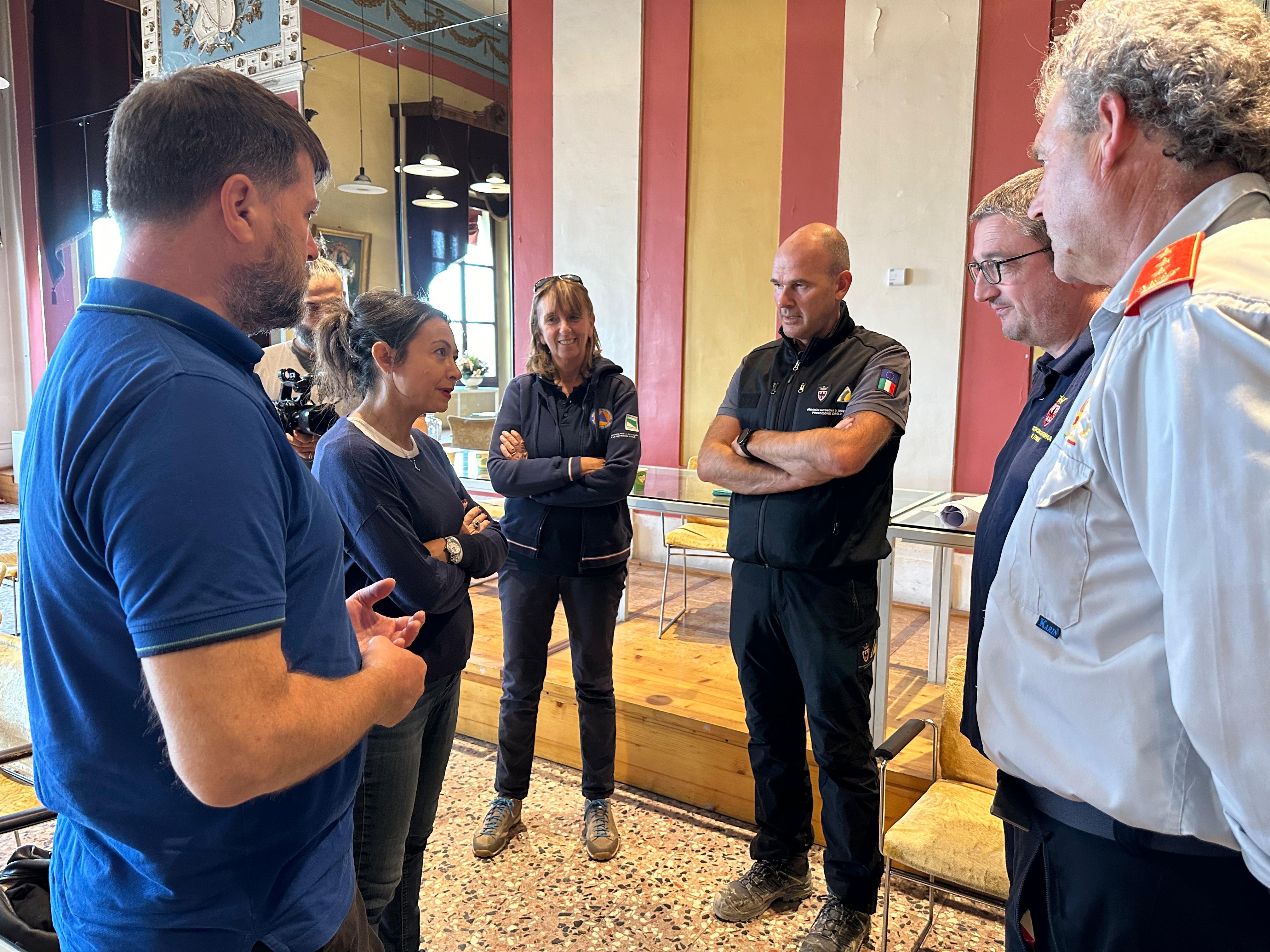 L'incontro in Comune a Bagnacavallo della presidente Priolo con il presidente della Provincia autonoma di Trento,Fugatti