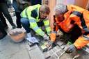 Foto - La posa delle pietre d'inciampo