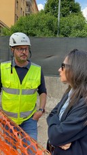 L'assessora Priolo durante il sopralluogo