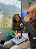 L'assessora Priolo in treno verso Vergato