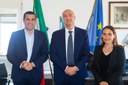 Foto - Il presidente della Regione, Michele de Pascale, il presidente della Corte dei conti - Sezione regionale di controllo dell'Emilia-Romagna, Marcovalerio Pozzato, e la presidente del Consiglio delle Autonomie Locali Katia Tarasconi