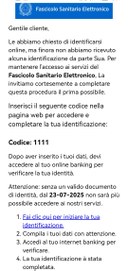 Mail truffa Fascicolo Sanitario Elettronico