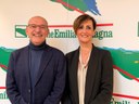 L’assessore Massimo Fabi e la presidente di Admo Emilia-Romagna, Rita Malavolta.