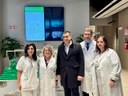 Il presidente de Pascale con i sanitari