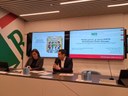 Il presidente de Pascale e l'assessora Conti in conferenza stampa