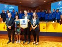 Foto di gruppo con Nazionale basket