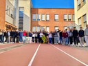 Foto di gruppo con studenti