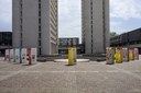 L'allestimento in piazza Imbeni