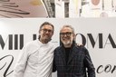 Gli chef Carlo Cracco e Massimo Bottura