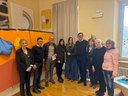 Un momento della visita a Bedonia